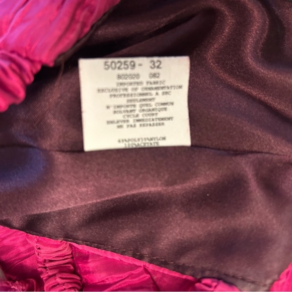 Vintage Jessica McClintock Strapless Mini Dress Hot Pink Size 8P - Picture 6 of 9